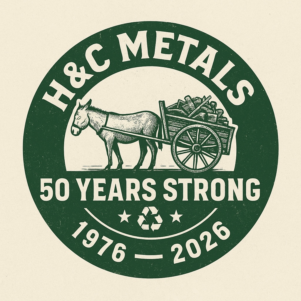 H&C Metals 50 years logo